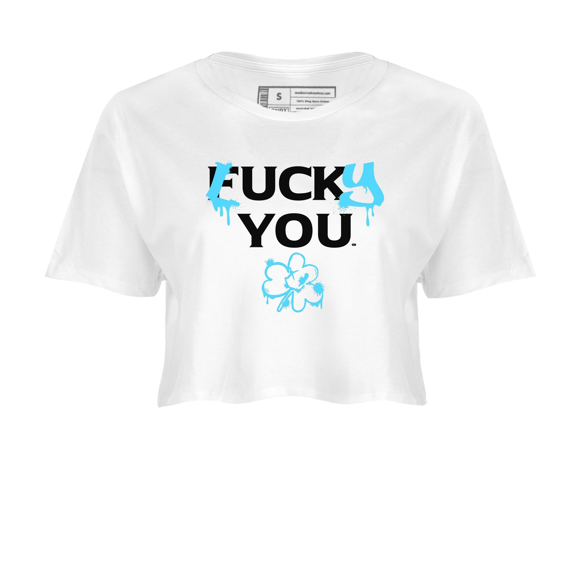 9s Powder Blue shirt to match jordans Lucky You sneaker tees Air Jordan 9 Powder Blue Streetwear Brand SNRT Sneaker Release Tees White 2 crop length shirt