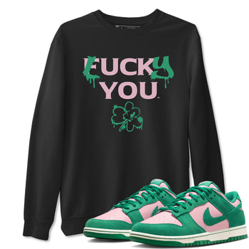 Dunk Low Medium Soft Pink Malachite shirt to match jordans Lucky You sneaker tees Dunk Medium Soft Pink Malachite SNRT Sneaker Release Tees unisex cotton Black 1 crew neck shirt