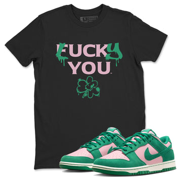 Dunk Low Medium Soft Pink Malachite shirt to match jordans Lucky You sneaker tees Dunk Medium Soft Pink Malachite SNRT Sneaker Release Tees unisex cotton Black 1 crew neck shirt