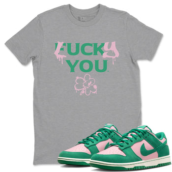 Dunk Low Medium Soft Pink Malachite shirt to match jordans Lucky You sneaker tees Dunk Medium Soft Pink Malachite SNRT Sneaker Release Tees unisex cotton Heather Grey 1 crew neck shirt