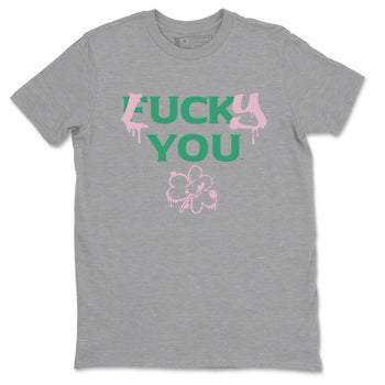 Dunk Low Medium Soft Pink Malachite shirt to match jordans Lucky You sneaker tees Dunk Medium Soft Pink Malachite SNRT Sneaker Release Tees unisex cotton Heather Grey 2 crew neck shirt