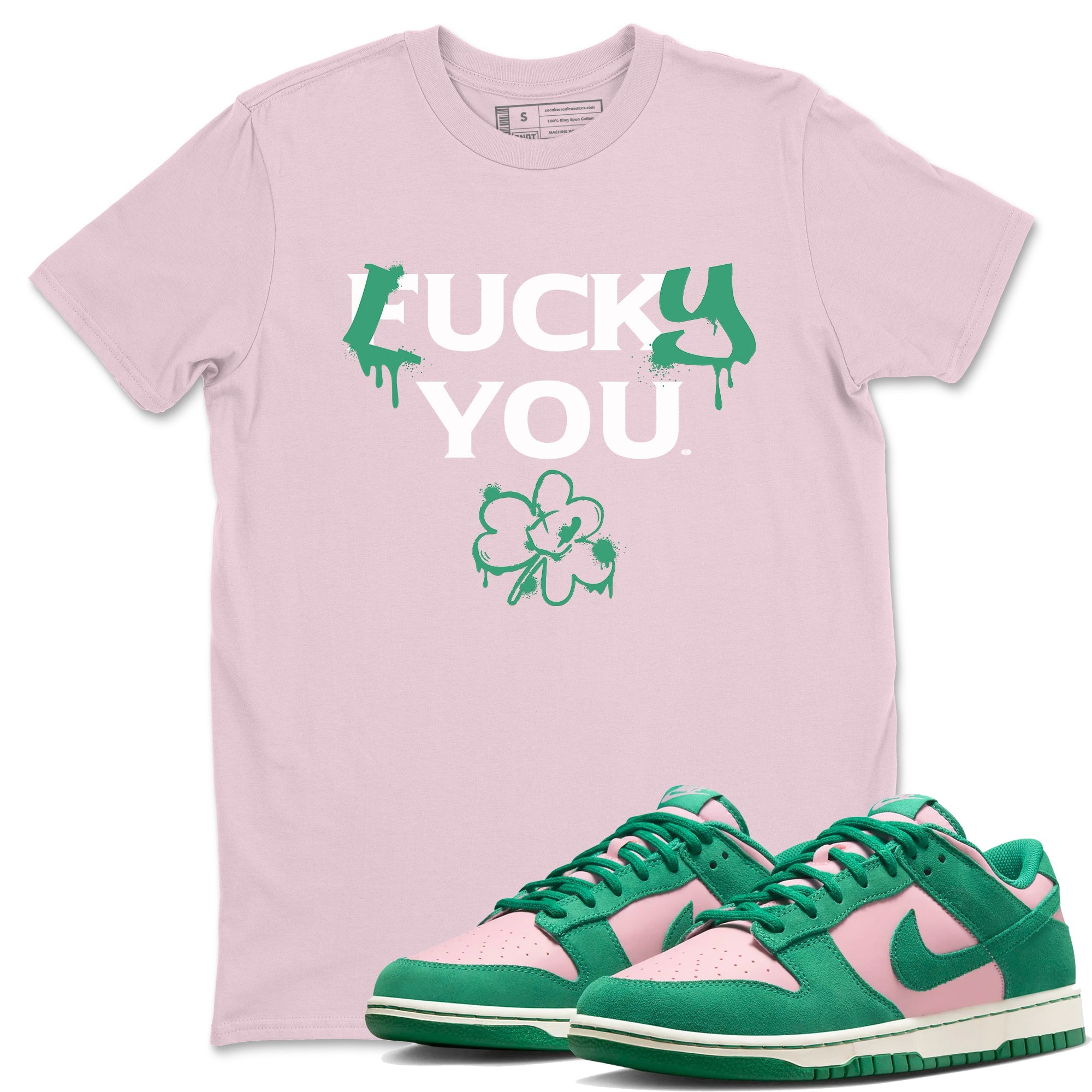 Dunk Low Medium Soft Pink Malachite shirt to match jordans Lucky You sneaker tees Dunk Medium Soft Pink Malachite SNRT Sneaker Release Tees unisex cotton Pink 1 crew neck shirt