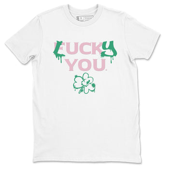 Dunk Low Medium Soft Pink Malachite shirt to match jordans Lucky You sneaker tees Dunk Medium Soft Pink Malachite SNRT Sneaker Release Tees unisex cotton White 2 crew neck shirt