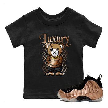 Foams One Metallic Copper shirts to match jordans Luxury Bear sneaker match tees Air Foamposite One Metallic Copper match shoes to clothes SNRT Sneaker Tees Youth Baby Black 1 tee