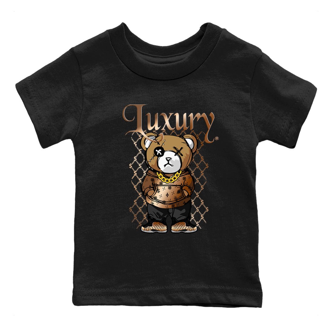 Foams One Metallic Copper shirts to match jordans Luxury Bear sneaker match tees Air Foamposite One Metallic Copper match shoes to clothes SNRT Sneaker Tees Youth Baby Black 2 tee
