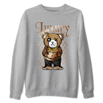 Foams One Metallic Copper shirts to match jordans Luxury Bear sneaker match tees Air Foamposite One Metallic Copper match shoes to clothes SNRT Sneaker Tees unisex cotton Heather Grey 2 shirts