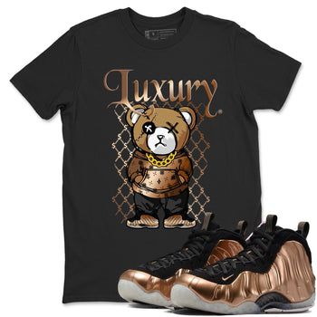 Foams One Metallic Copper shirts to match jordans Luxury Bear sneaker match tees Air Foamposite One Metallic Copper match shoes to clothes SNRT Sneaker Tees unisex cotton Black 1 shirts