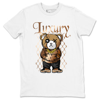Foams One Metallic Copper shirts to match jordans Luxury Bear sneaker match tees Air Foamposite One Metallic Copper match shoes to clothes SNRT Sneaker Tees unisex cotton White 2 shirts