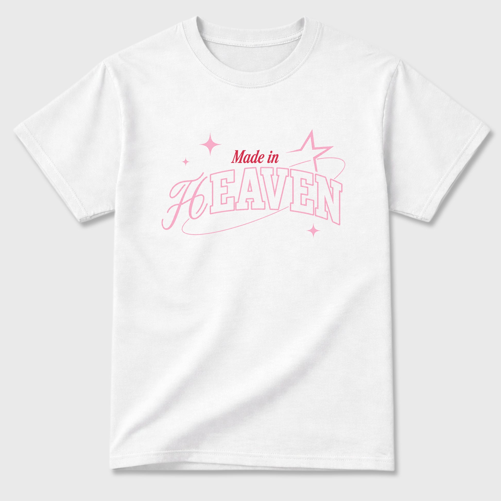Sneaker match tees – Sneaker Tees To Match Air Jordan 1 Travis Scott Tropical Pink Shoes – Made in Heaven Tee White 2