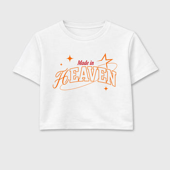 Sneaker match tees – Sneaker Tees To Match Air Jordan 3 Orange Citrus Shoes – Made in Heaven Crop T-Shirt White 2