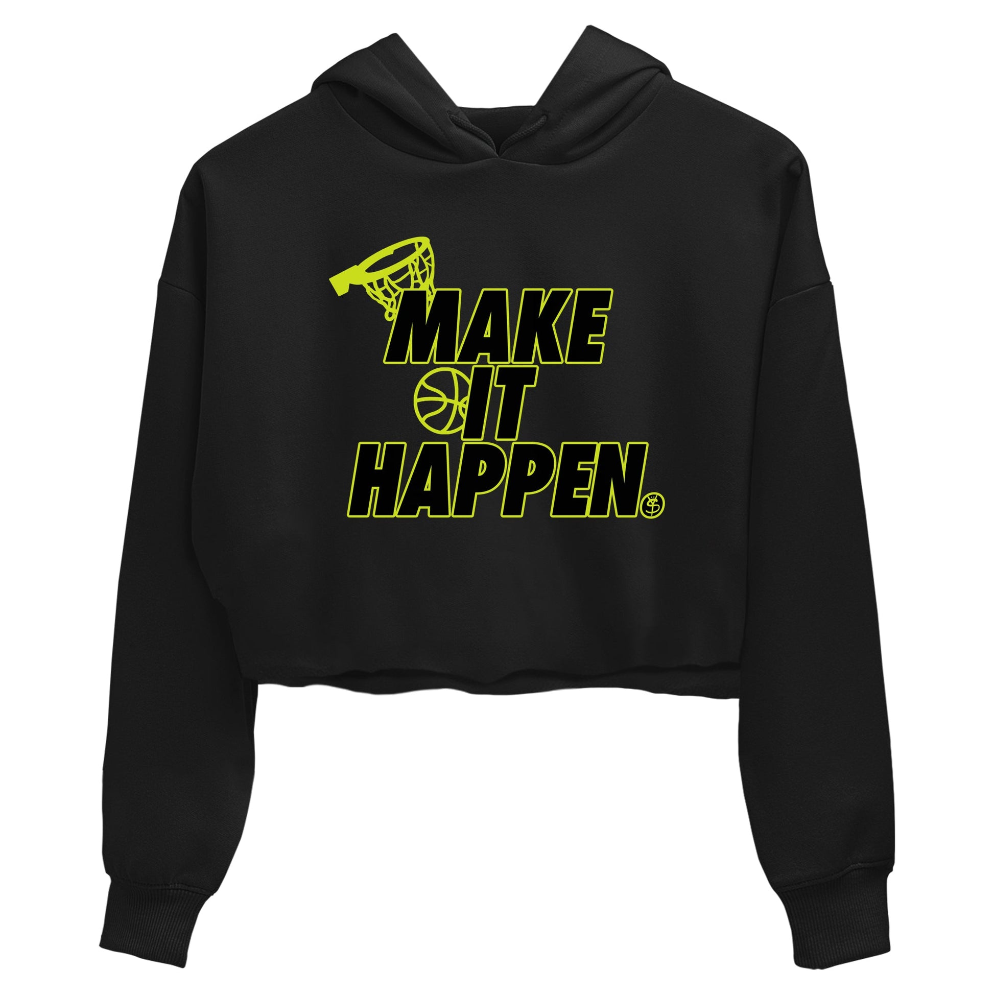 Foams One Black Volt shirts to match jordans Make It Happen sneaker match tees Air Foamposite One Black and Volt match shoes to clothes SNRT Sneaker Tees unisex cotton Black 2 crop tee