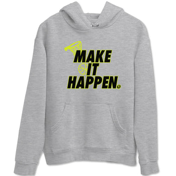 Foams One Black Volt shirts to match jordans Make It Happen sneaker match tees Air Foamposite One Black and Volt match shoes to clothes SNRT Sneaker Tees unisex cotton Heather Grey 2 shirts