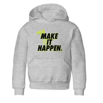 Foams One Black Volt shirts to match jordans Make It Happen sneaker match tees Air Foamposite One Black and Volt match shoes to clothes SNRT Sneaker Tees Youth Baby Heather Grey 2 tee