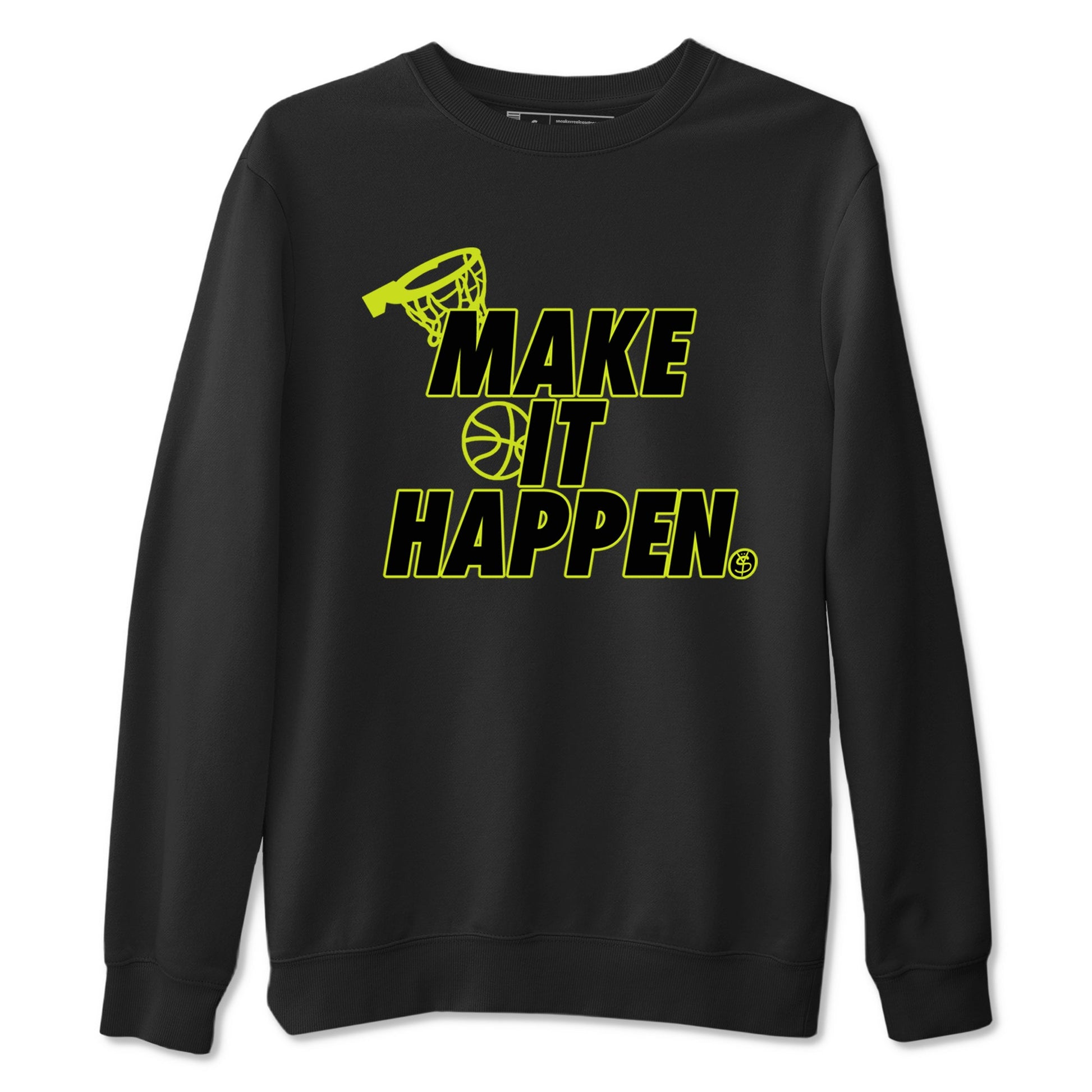 Foams One Black Volt shirts to match jordans Make It Happen sneaker match tees Air Foamposite One Black and Volt match shoes to clothes SNRT Sneaker Tees unisex cotton Black 2 shirts