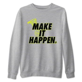 Foams One Black Volt shirts to match jordans Make It Happen sneaker match tees Air Foamposite One Black and Volt match shoes to clothes SNRT Sneaker Tees unisex cotton Heather Grey 2 shirts
