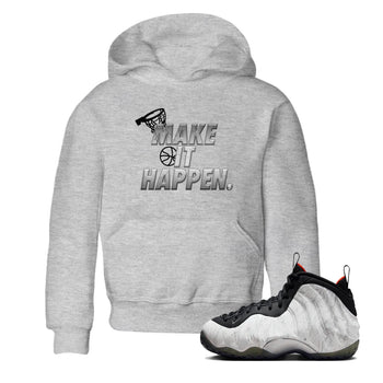 Foams One Jin shirts to match jordans Make It Happen sneaker match tees Air Foamposite One Jin match shoes to clothes SNRT Sneaker Tees Youth Baby Heather Grey 1 tee