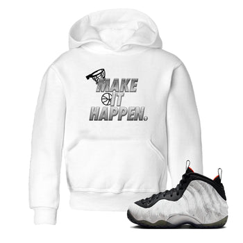Foams One Jin shirts to match jordans Make It Happen sneaker match tees Air Foamposite One Jin match shoes to clothes SNRT Sneaker Tees Youth Baby White 1 tee