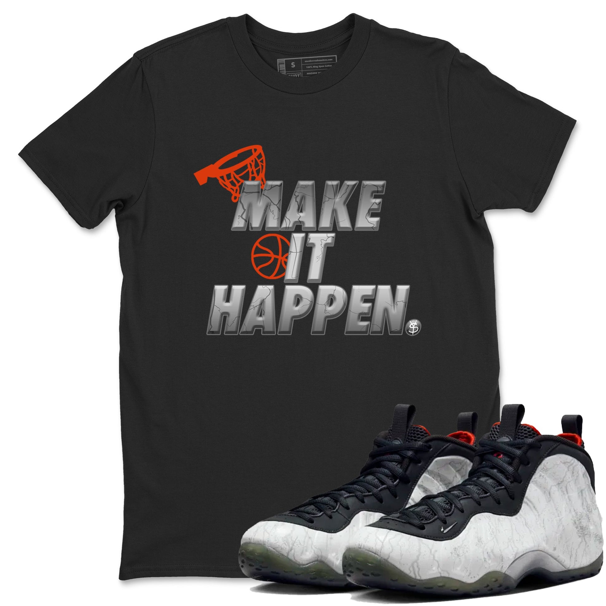 Foams One Jin shirts to match jordans Make It Happen sneaker match tees Air Foamposite One Jin match shoes to clothes SNRT Sneaker Tees unisex cotton Black 1 shirts
