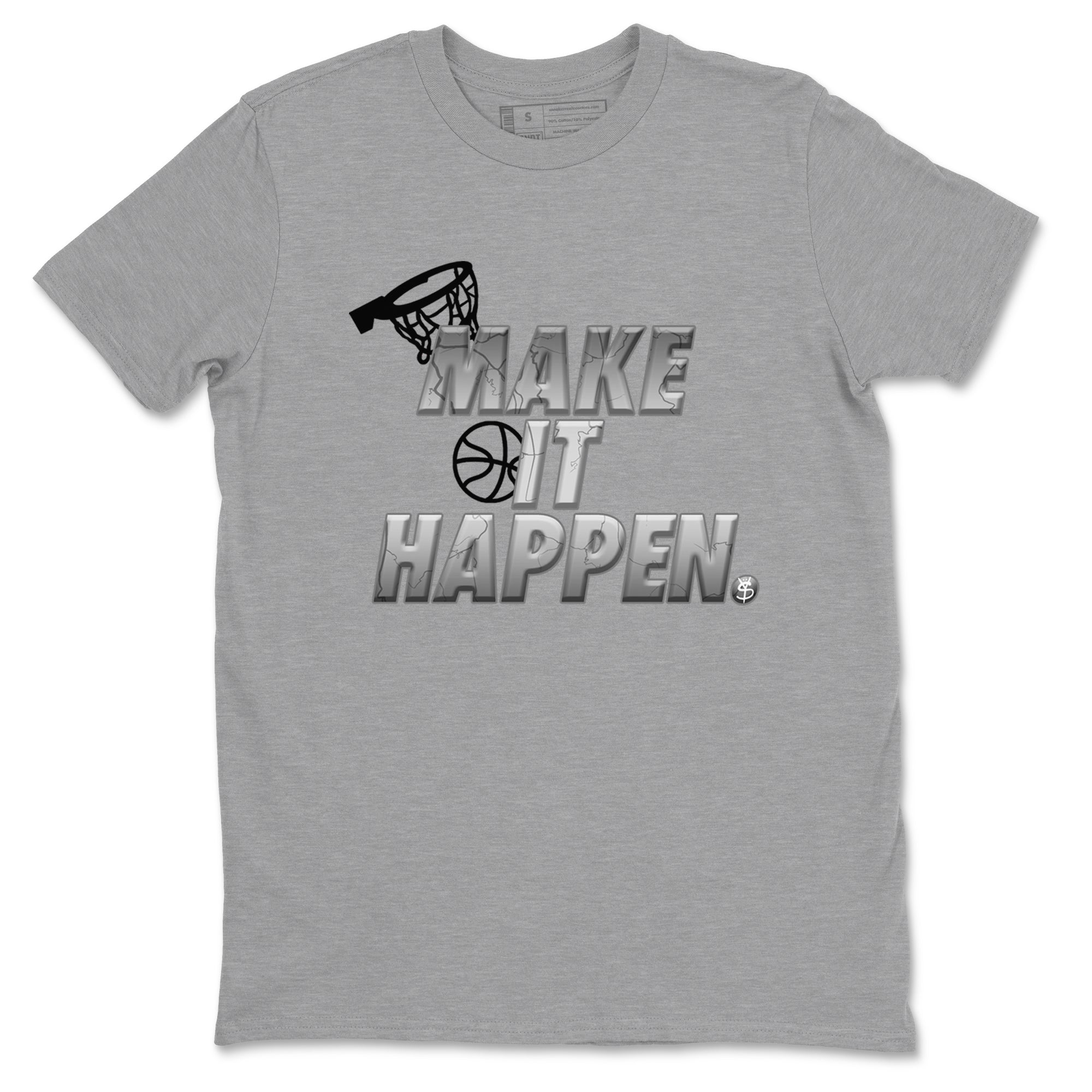 Foams One Jin shirts to match jordans Make It Happen sneaker match tees Air Foamposite One Jin match shoes to clothes SNRT Sneaker Tees unisex cotton Heather Grey 2 shirts