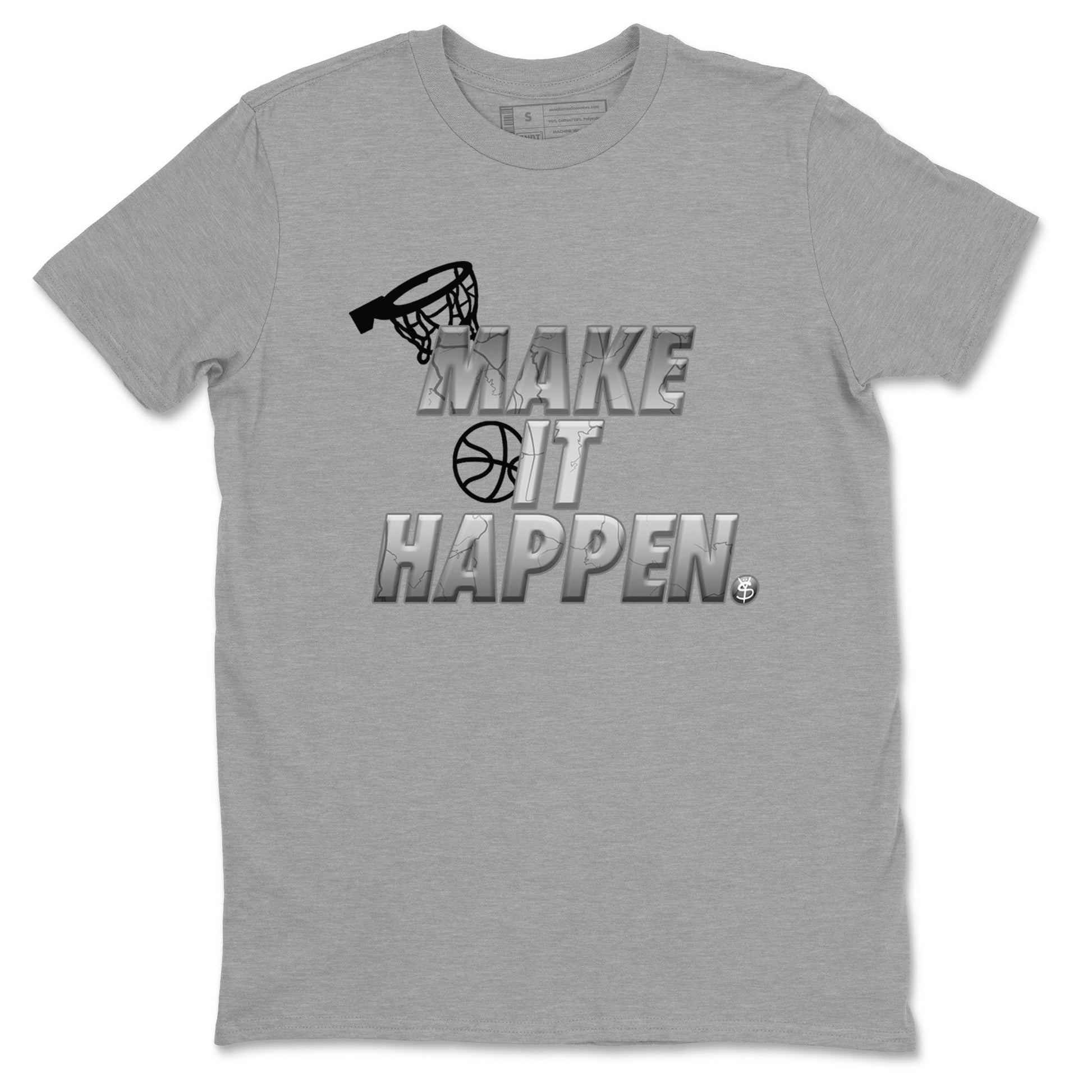 Foams One Jin shirts to match jordans Make It Happen sneaker match tees Air Foamposite One Jin match shoes to clothes SNRT Sneaker Tees unisex cotton Heather Grey 2 shirts