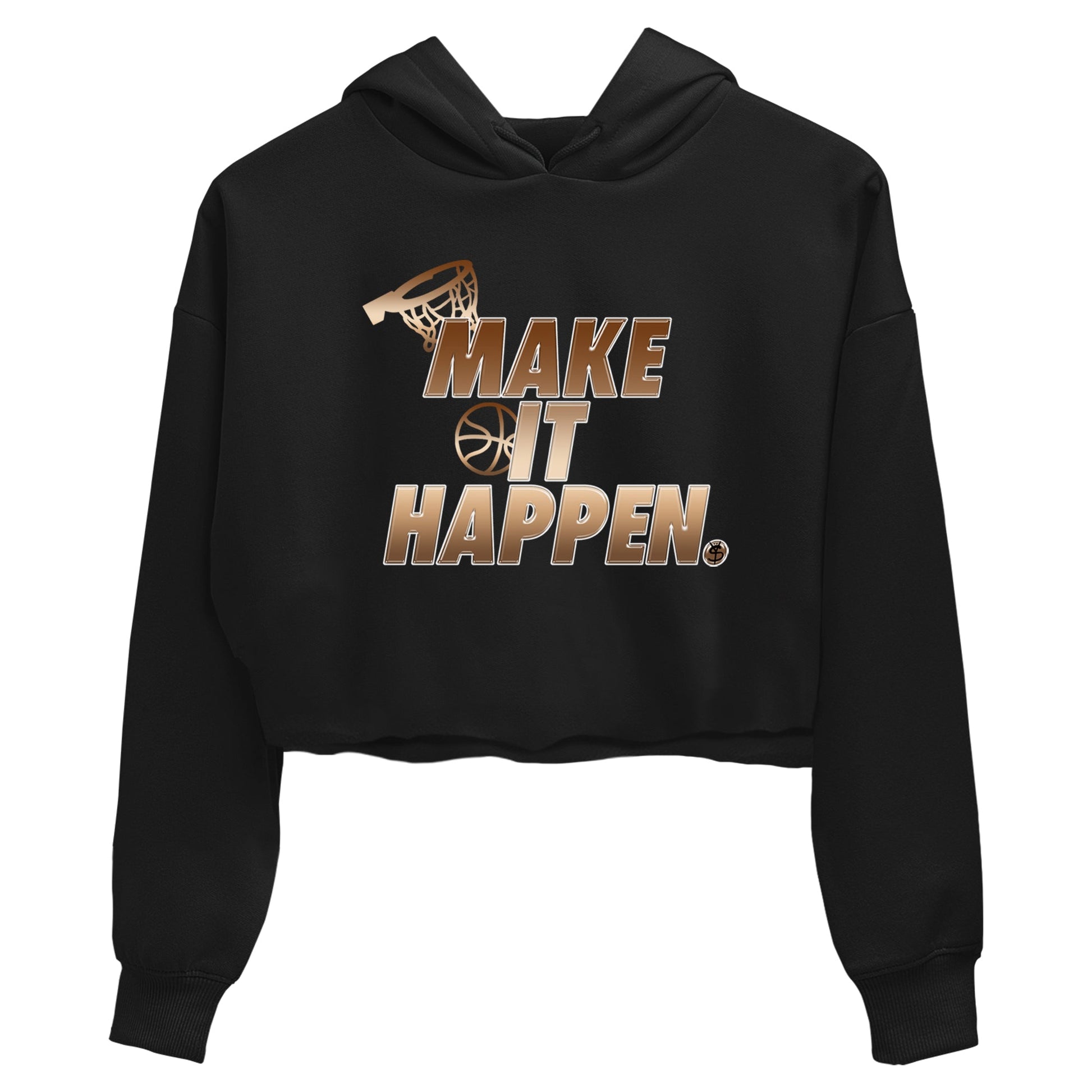 Foams One Metallic Copper shirts to match jordans Make It Happen sneaker match tees Air Foamposite One Metallic Copper match shoes to clothes SNRT Sneaker Tees unisex cotton Black 2 crop tee