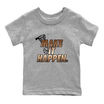 Foams One Metallic Copper shirts to match jordans Make It Happen sneaker match tees Air Foamposite One Metallic Copper match shoes to clothes SNRT Sneaker Tees Youth Baby Heather Grey 2 tee