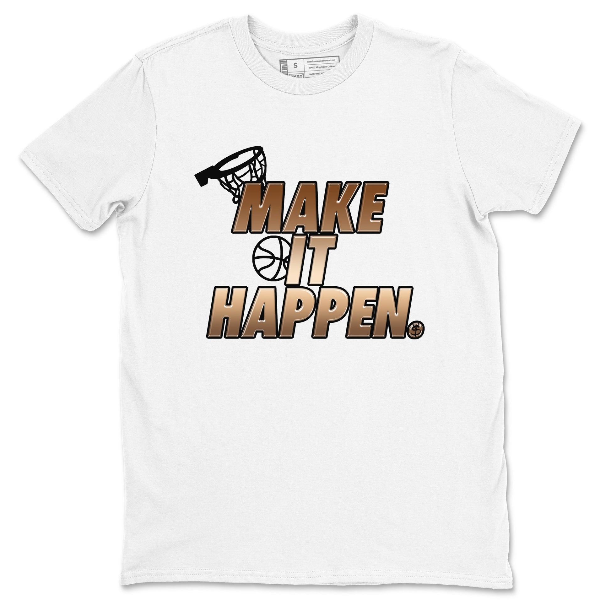 Foams One Metallic Copper shirts to match jordans Make It Happen sneaker match tees Air Foamposite One Metallic Copper match shoes to clothes SNRT Sneaker Tees unisex cotton White 2 shirts
