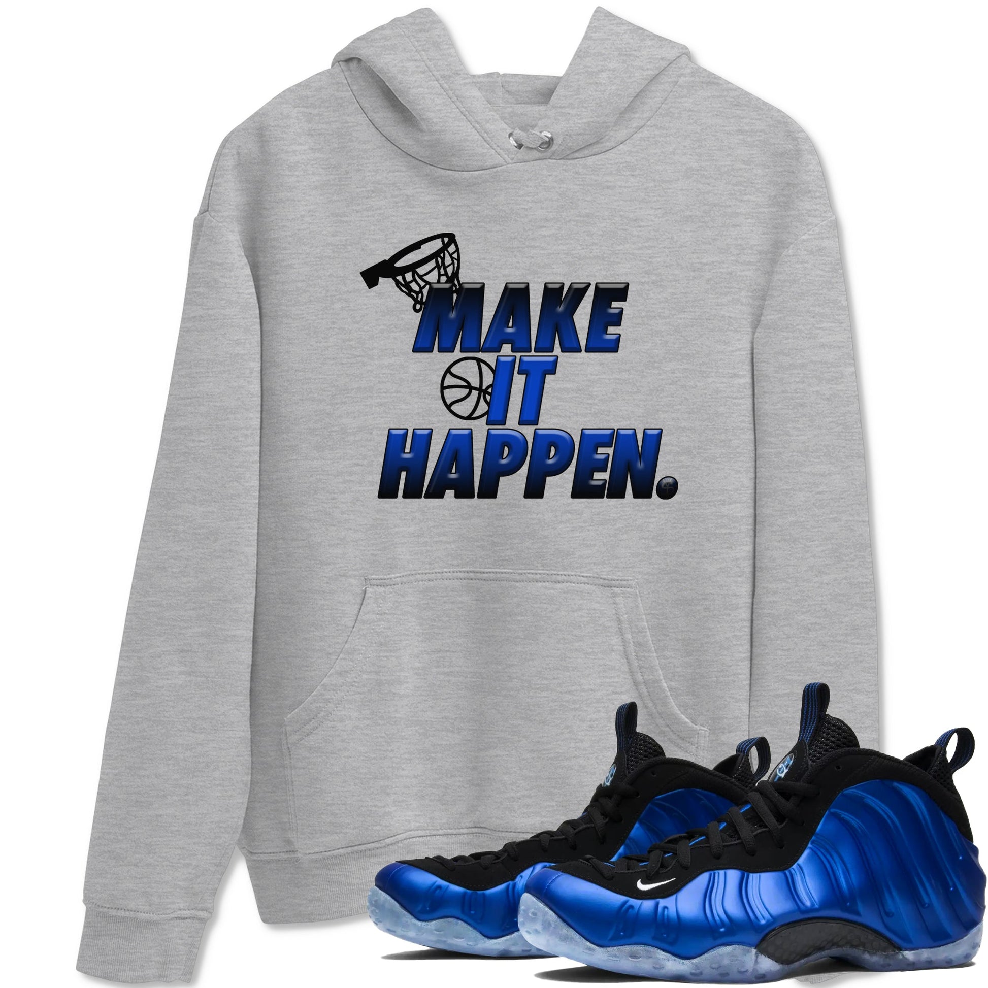 Air Foamposite One Royal Shirts To Match Jordans Make It Happen Sneaker Shirts Air Foamposite One Royal SNRT Sneaker Release Tees Unisex Cotton Crew Neck Heather Grey 1 crew neck shirts