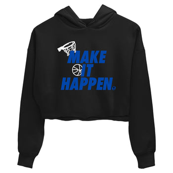 1s Game Royal shirts to match jordans Make It Happen sneaker match tees Air Jordan 1 Retro Low OG Game Royal match shoes to clothes SNRT Sneaker Tees unisex cotton Black 2 crop tee