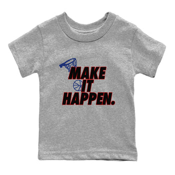 1s Rare Air shirts to match jordans Make It Happen sneaker match tees Air Jordan 1 High OG Rare Air Deep Royal Blue match shoes to clothes SNRT Sneaker Tees Youth Baby Heather Grey 2 tee