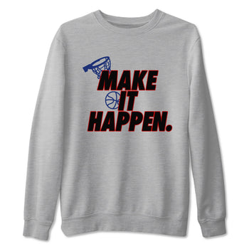 1s Rare Air shirts to match jordans Make It Happen sneaker match tees Air Jordan 1 High OG Rare Air Deep Royal Blue match shoes to clothes SNRT Sneaker Tees unisex cotton Heather Grey 2 shirts