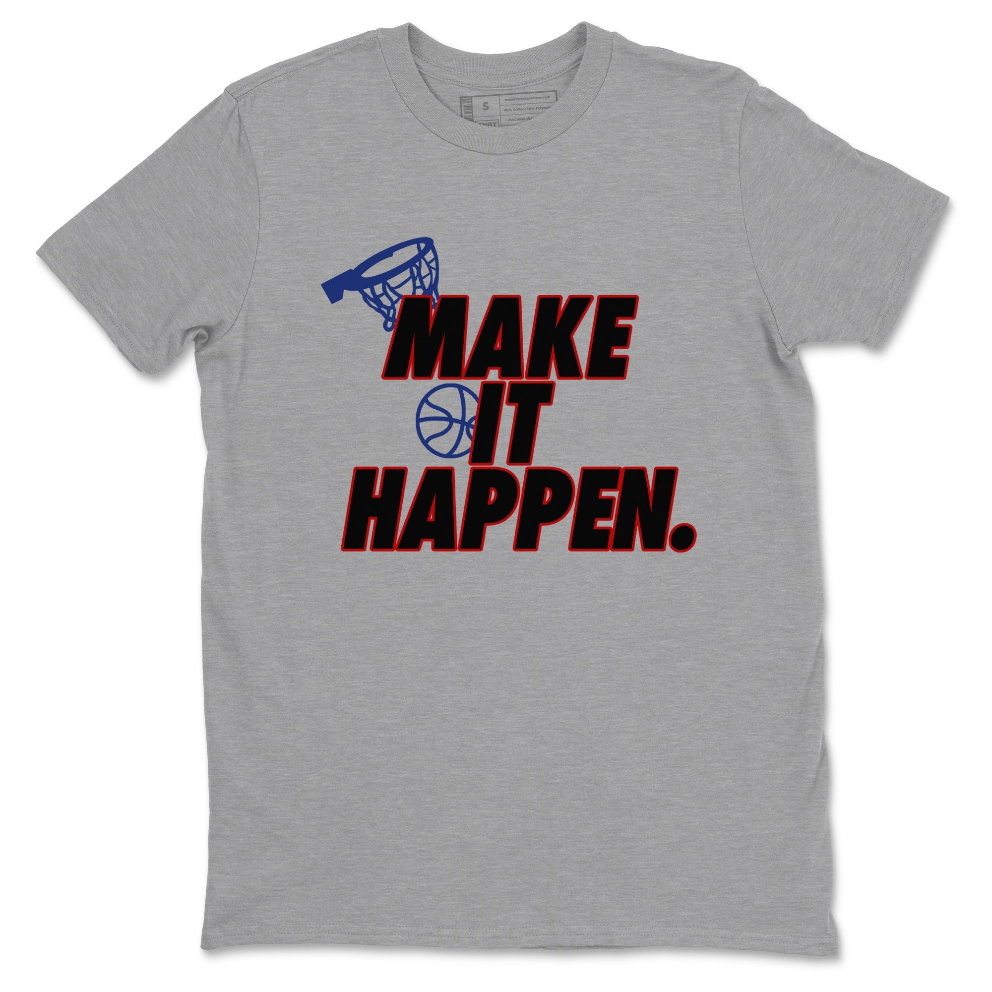 1s Rare Air shirts to match jordans Make It Happen sneaker match tees Air Jordan 1 High OG Rare Air Deep Royal Blue match shoes to clothes SNRT Sneaker Tees unisex cotton Heather Grey 2 shirts