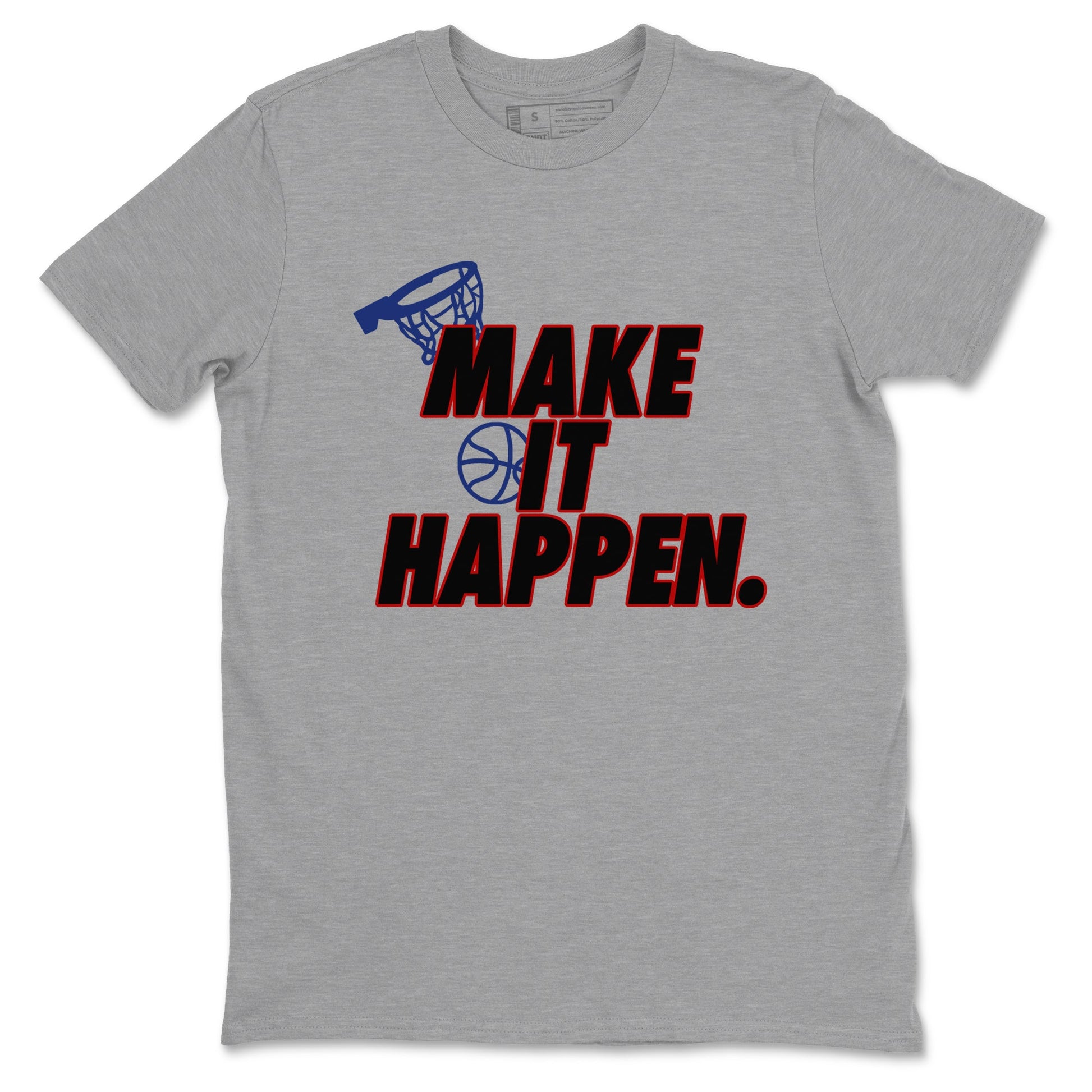 1s Rare Air shirts to match jordans Make It Happen sneaker match tees Air Jordan 1 High OG Rare Air Deep Royal Blue match shoes to clothes SNRT Sneaker Tees unisex cotton Heather Grey 2 shirts