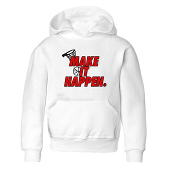 11s Bred Velvet shirts to match jordans Make It Happen sneaker match tees Air Jordan 11 Retro Bred Velvet match shoes to clothes SNRT Sneaker Tees Youth Baby White 2 tee