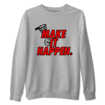 11s Bred Velvet shirts to match jordans Make It Happen sneaker match tees Air Jordan 11 Retro Bred Velvet match shoes to clothes SNRT Sneaker Tees unisex cotton Heather Grey 2 shirts