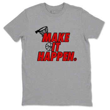 11s Bred Velvet shirts to match jordans Make It Happen sneaker match tees Air Jordan 11 Retro Bred Velvet match shoes to clothes SNRT Sneaker Tees unisex cotton Heather Grey 2 shirts