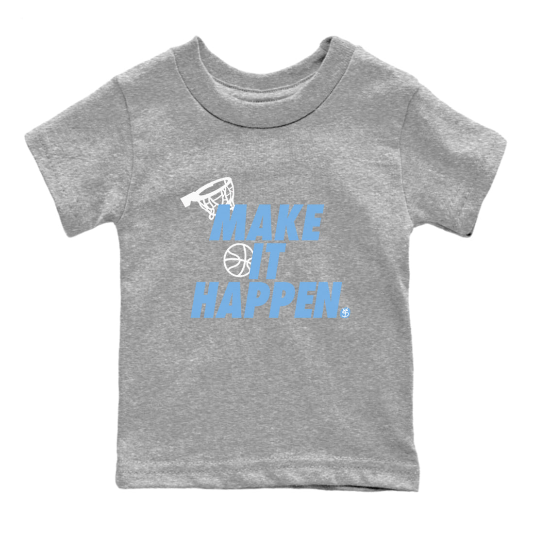 11s Legend Blue shirts to match jordans Make It Happen best t shirts to wear with jordans AJ11 Retro Legend Blue match shoes to clothes SNRT Sneaker Tees Youth Baby Heather Grey 2 tee