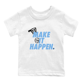 11s Legend Blue shirts to match jordans Make It Happen best t shirts to wear with jordans AJ11 Retro Legend Blue match shoes to clothes SNRT Sneaker Tees Youth Baby White 2 tee