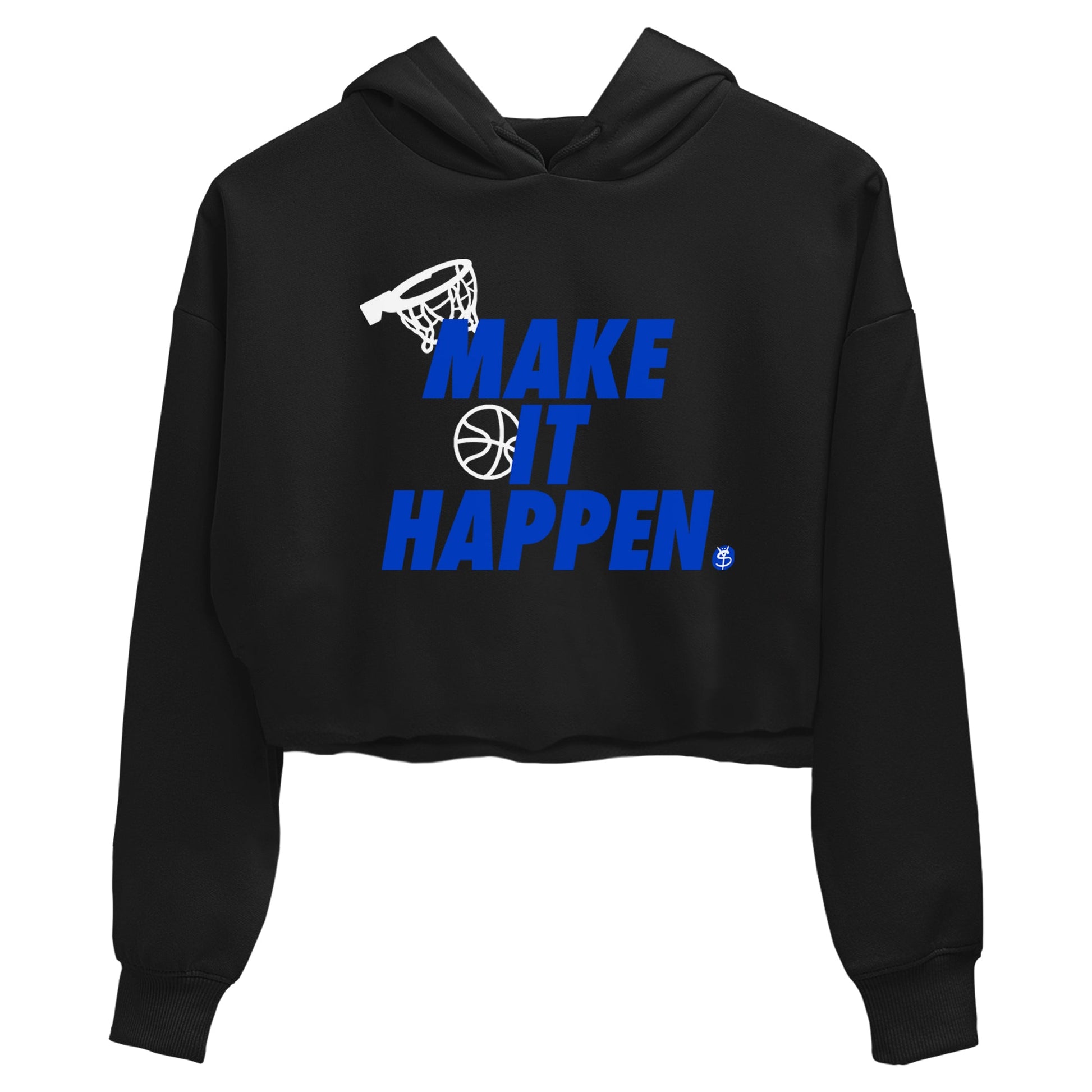 12s Blueberry shirts to match jordans Make It Happen best t shirts to wear with jordans AJ12 White & Game Royal match shoes to clothes SNRT Sneaker Tees unisex cotton Black 2 crop tee