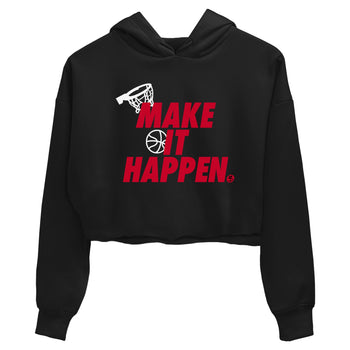 12s Flu Game shirts to match jordans Make It Happen best t shirts to wear with jordans Air Jordan 12 Retro Flu Black and Varsity Red match shoes to clothes SNRT Sneaker Tees unisex cotton Black 2 crop tee