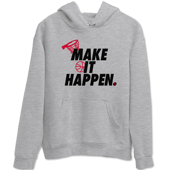12s Flu Game shirts to match jordans Make It Happen best t shirts to wear with jordans Air Jordan 12 Retro Flu Black and Varsity Red match shoes to clothes SNRT Sneaker Tees unisex cotton Heather Grey 2 shirts