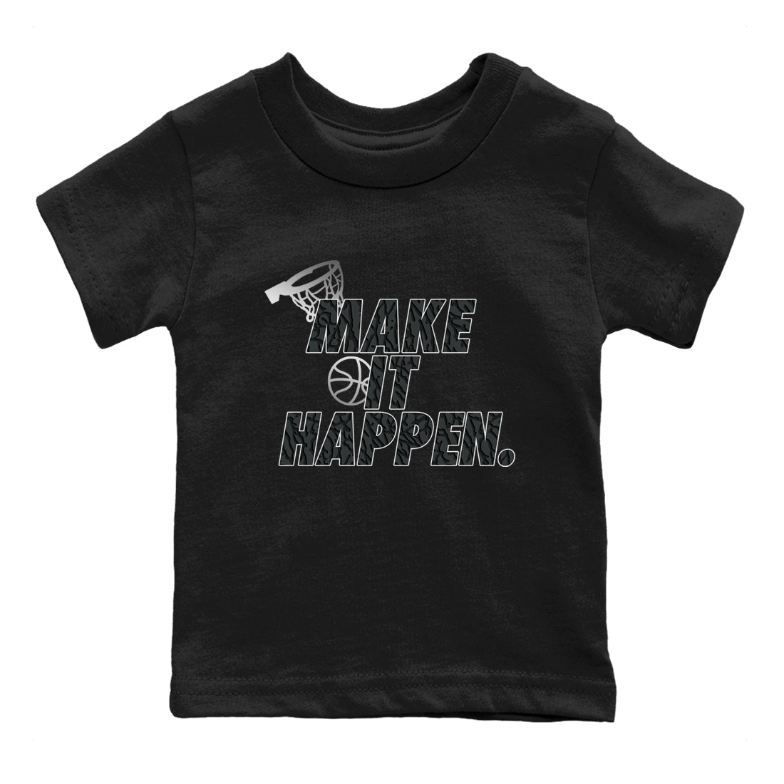 3s Black Cat shirts to match jordans Make It Happen sneaker match tees Air Jordan 3 Retro Black Cat match shoes to clothes SNRT Sneaker Tees Youth Baby Black 2 tee