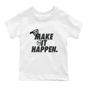 3s Black Cat shirts to match jordans Make It Happen sneaker match tees Air Jordan 3 Retro Black Cat match shoes to clothes SNRT Sneaker Tees Youth Baby White 2 tee
