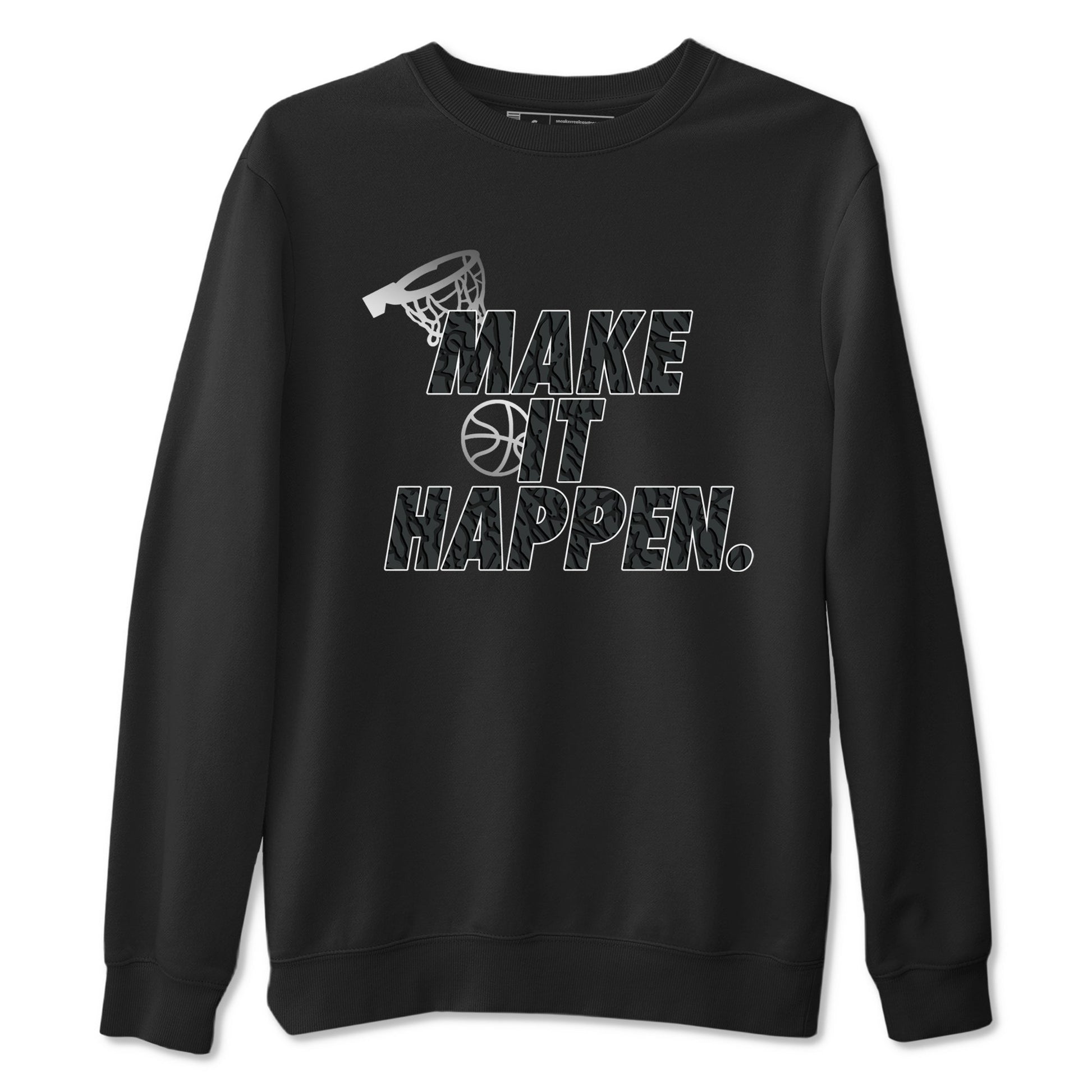 3s Black Cat shirts to match jordans Make It Happen sneaker match tees Air Jordan 3 Retro Black Cat match shoes to clothes SNRT Sneaker Tees unisex cotton Black 2 shirts