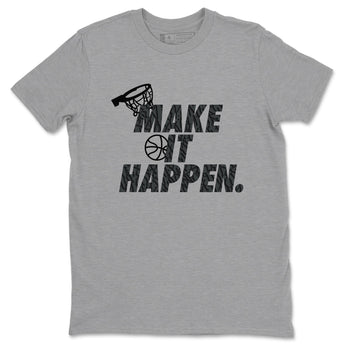 3s Black Cat shirts to match jordans Make It Happen sneaker match tees Air Jordan 3 Retro Black Cat match shoes to clothes SNRT Sneaker Tees unisex cotton Heather Grey 2 shirts