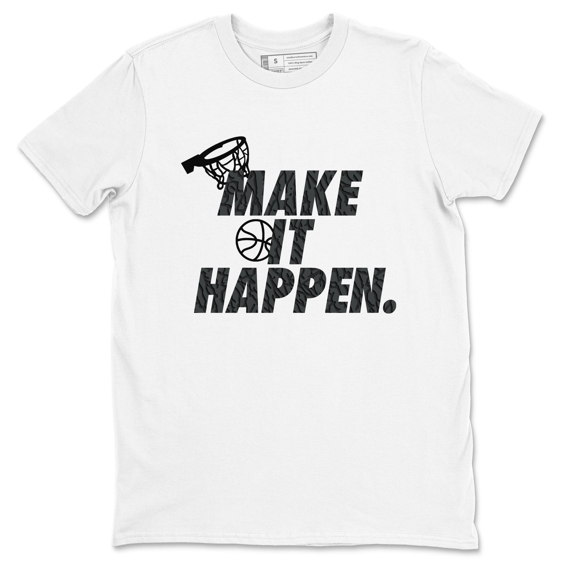 3s Black Cat shirts to match jordans Make It Happen sneaker match tees Air Jordan 3 Retro Black Cat match shoes to clothes SNRT Sneaker Tees unisex cotton White 2 shirts