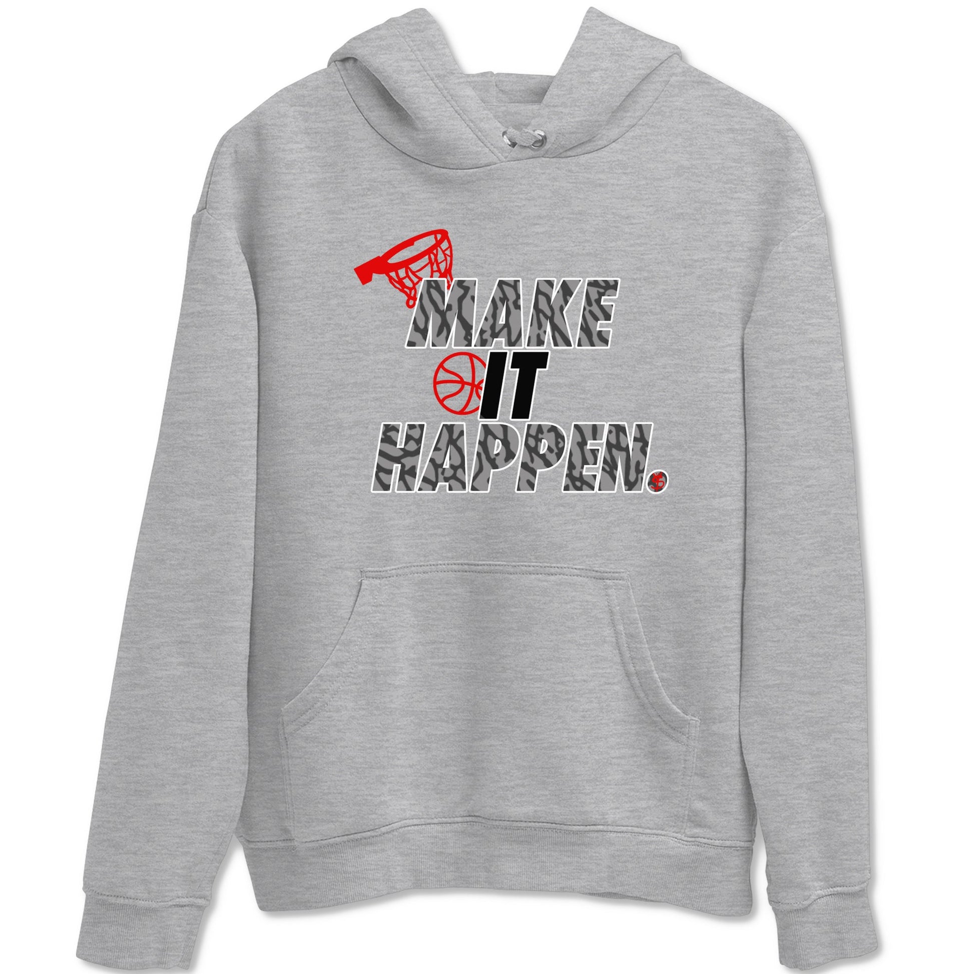 3s Black Cement shirts to match jordans Make It Happen sneaker match tees Air Jordan 3 Black Cement match shoes to clothes SNRT Sneaker Tees unisex cotton Heather Grey 2 shirts