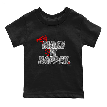 3s Black Cement shirts to match jordans Make It Happen sneaker match tees Air Jordan 3 Black Cement match shoes to clothes SNRT Sneaker Tees Youth Baby Black 2 tee