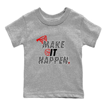 3s Black Cement shirts to match jordans Make It Happen sneaker match tees Air Jordan 3 Black Cement match shoes to clothes SNRT Sneaker Tees Youth Baby Heather Grey 2 tee