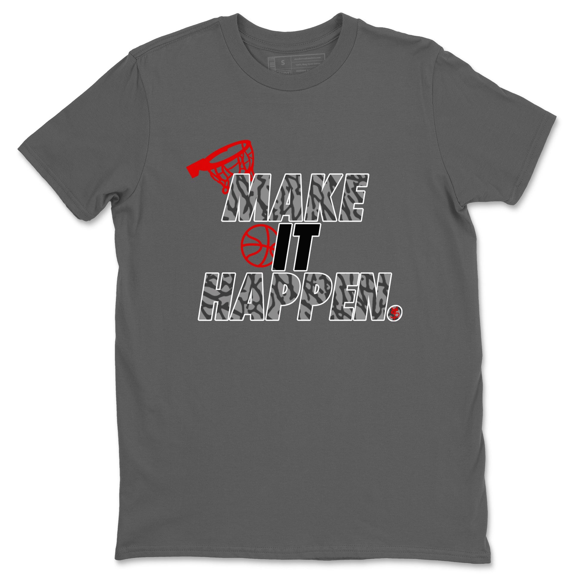 3s Black Cement shirts to match jordans Make It Happen sneaker match tees Air Jordan 3 Black Cement match shoes to clothes SNRT Sneaker Tees unisex cotton Cool Grey 2 shirts